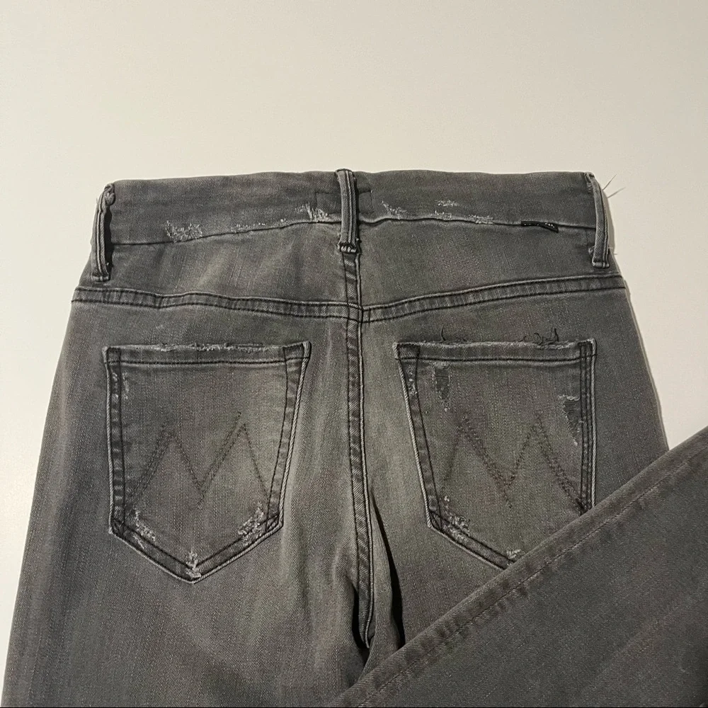 MOTHER Women's Skinny Jeans in Dark Gray - Picture 4 of 8